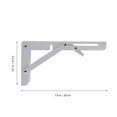 thumbnail image 2 of 4 Pcs Supports d'Étagère Pliants en Acier Inoxydable, 2 of 3