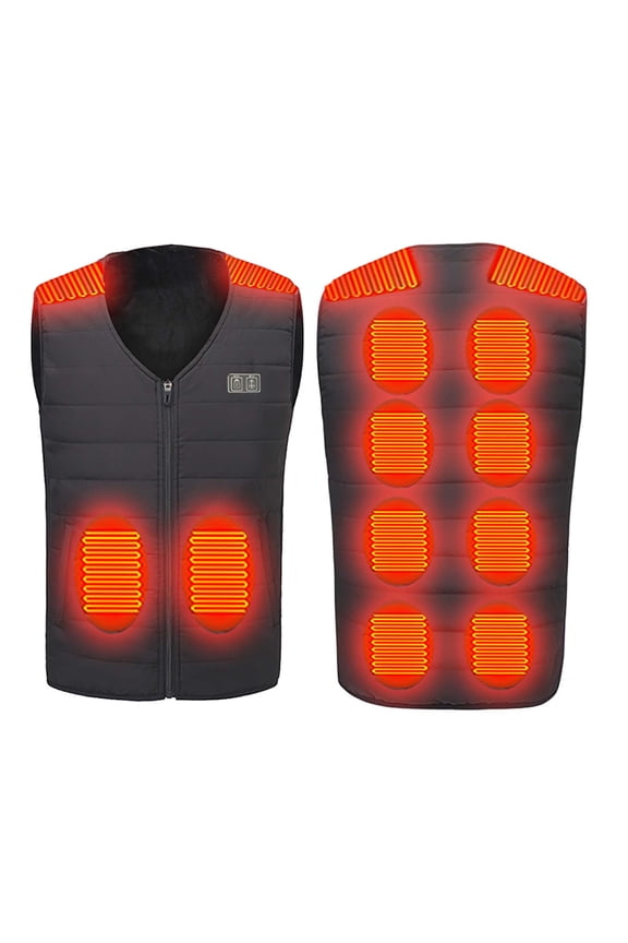 Plus Size Heated Vest for Women and Men, Electric Heating Vest Insulated Apparel, Front and Back with 12 Heating Area, 3 Modes of Heating, Washable, Winter Clearance Sale