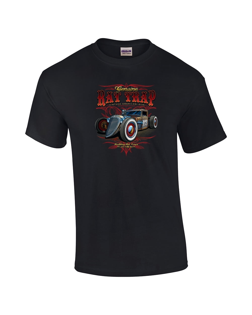 Genuine Rat Rod 13 Automotive Adult Tee Shirt Black - Picture 7 of 18