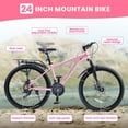thumbnail image 6 of DEYGIA 24 inch Kids Bike, Kids Mountain Bike for Girls Over 6 years with 21-Speed Drivetrain, Suspension Fork, Dual Disc Brakes, Rear Rack, Internal Cable, Kids' Bicycles, 6 of 8