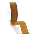 thumbnail image 3 of Ribbon Traditions 1.5" Wired Suede Velvet Ribbon Antique Gold 10yd, 3 of 3