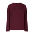 thumbnail image 4 of 2025 New Fashion Plus Size Women Loose Buttons Casual Long Sleeve Pullover Sweatshirts Tops Blouses, 4 of 7