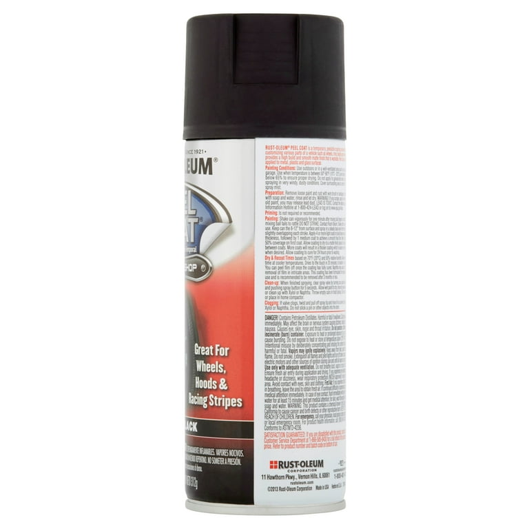 Rust-Oleum 276779 11 oz Matte Black Peel Coat Spray