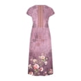 thumbnail image 5 of Lolmot Maxi Dress for Women Shirt Dress Retro Print Cotton Linen Plus Size O-Neck Sleeveless Pockets Kaftan Baggy Long Casual Vest Dresses, 5 of 5