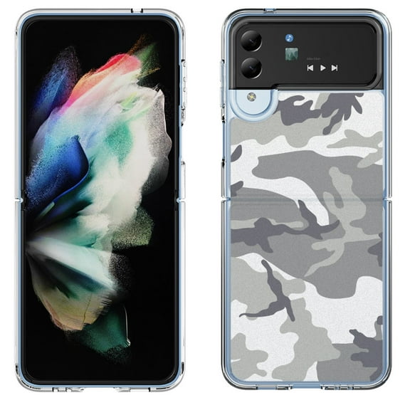 Shockproof Bumper Phone Case for Samsung Galaxy Z Flip 4 5G, by OneToughShield ® - Urban Camo