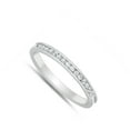 thumbnail image 4 of Clear CZ Studded Eternity Halo Ring .925 Sterling Silver Band White Jewelry Female Size 8, 4 of 4