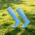 thumbnail image 5 of Eltusu Boys Football Socks, Stretch Sports Over Knee Tight Training Socks Light Blue Size Free Size, 5 of 8