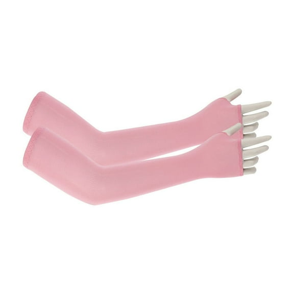Tao Tao Arm Warmers Sun UV Protective Arm Sleeves Long Fingerless Gloves For Boys Girls Outdoor Sports Breathable Sleeves Pink Free Size