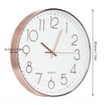 thumbnail image 7 of Qiilu Simple Mute Quartz Wall Big Watch Hanging Clock Home Office Bedroom Decoration,Office Wall Clock, 7 of 7