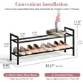 thumbnail image 3 of Expandable Shoe Rack for Closet \uC\uD Adjustable Shoe Rack for Small Space Small Shoe Organizer for Front Door Sturdy Metal, 3 of 6