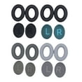 thumbnail image 4 of Injueey Almohadillas para los oídos, accesorios con cancelación de ruido, funda transpirable elíptica para auriculares, repuesto para auriculares Relojes inteligentes Gris-plata, 4 of 6