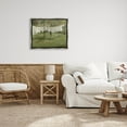 thumbnail image 4 of Soothing Yard Clothesline Scene Landscape Painting Luster Gray Framed Art Print Wall Art, 4 of 6