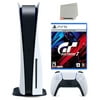 Sony Playstation 5 Disc Version Console with Gran Turismo 7 Launch Edition Bundle with Cleaning Cloth