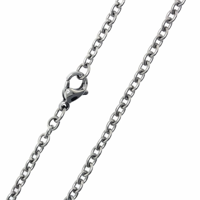 SilverCloseOut Collar de Cadena Tipo Cable Unisex Fino de Acero Inoxidable de 3,1 Mm (18 Pulgadas)