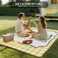 thumbnail image 4 of Sunflowers Outdoor Rug for Patio/Deck/Porch, Non-Slip Large Area Rug 6 x 9 Ft, Yellow Floral Botanical Checkered Farmhouse Indoor Outdoor Rugs Washable Area Rugs, Reversible Camping Rug Carpet Runner, 4 of 8