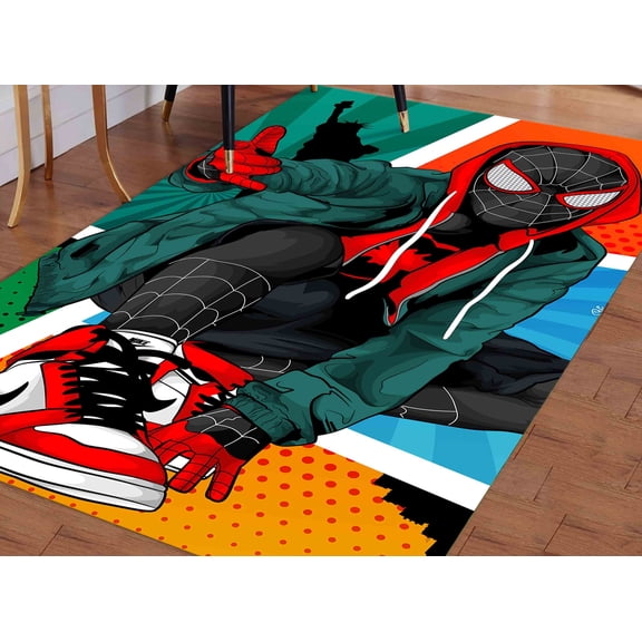 Super Hero Rugs, Boy Room Rugs, Children Rug, Accent Rug, Step Rug, Wall Hanging Rug, Gift For Her, Runner Rug, Large Rug, Non-Slip Carpet, 2.6'x9.2' - 80x280 cm