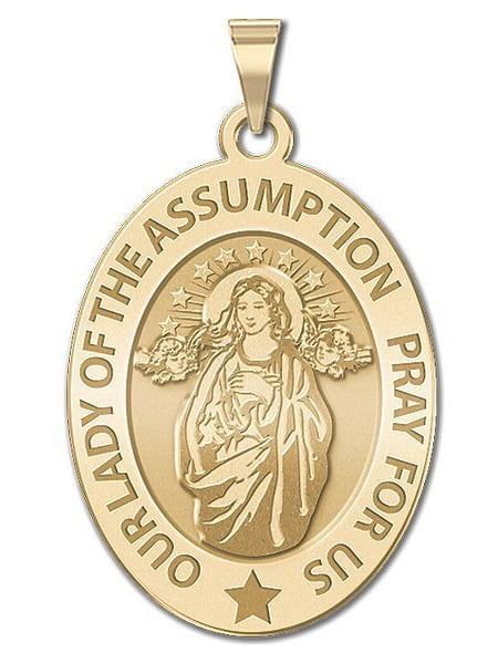 PicturesOnGold.com Our Lady of The Assumption Religious Medal Color 14K Yellow or White Gold or Sterling Silver