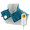 Blue, variant on Comfytemp Weighted Heating Pad for Neck and Shoulders, FSA HSA Eligible, 19"x 24", Blue