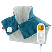Comfytemp Weighted Heating Pad for Neck and Shoulders, FSA HSA Eligible, 19"x 24", Blue