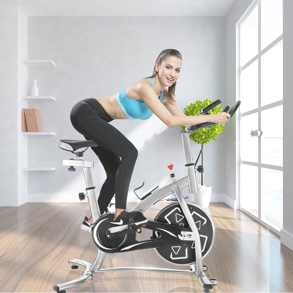 Exercise Bike Indoor Cycling Bike Home Fitness Training Equipment w/ LCD Display 