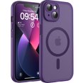 thumbnail image 1 of Funda magnética TOCOL para iPhone 13 de 6.1 pulgadas, color morado medianoche, 1 of 6