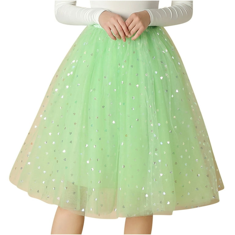 Women Fashion Mid Length Tutu Dress Adult Dress Mesh Half Skirt Wrap Skirts