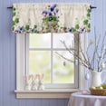 thumbnail image 4 of Valance Curtains for Kitchen Windows Easter Rabbit Rustic Butterfly Bee Rod Pocket Valance Pastoral Flower Leaf Linen Short Window Curtain Topper for Bedroom Living Room Bathroom 42x12in,1&nbsp;Panel, 4 of 9