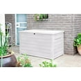 Keter 230Gallon Deck Box, White Resin Outdoor Waterproof Storage
