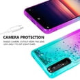 thumbnail image 5 of Compatible for Sony Xperia 1 II Case with Tempered Glass Screen Protector SOGA Diamond Liquid Quicksand Cover Cute Girl Women Phone Case - Teal / Purple, 5 of 5