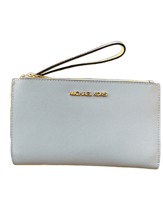 Leather wallet Michael Kors Blue in Leather - 25082874