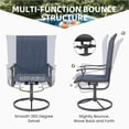 thumbnail image 5 of ELPOSUN Patio Swivel Chairs Set of 2, Outdoor Dining Chairs High Back All Weather Breathable Textilene Outdoor Swivel Chairs with Metal Rocking Frame for Lawn Garden Backyard Deck, Navy, 5 of 7