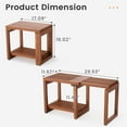 thumbnail image 4 of Erinnyees 29" Adjustable Shower Bench, Waterproof with Storage Shelf for Seniors, Teak, 4 of 8