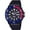 Blue/Red, variant on Casio Men's Marine Style Analog Watch with Black Aluminium Rotating Bezel - MRW230H-1E1V