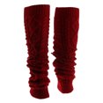 thumbnail image 1 of Inviern mujer Cable tejido Medias altas Calcetines rojo Zulema Calcetines de punto por encima de la rodilla, 1 of 8