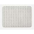 thumbnail image 1 of Abstract Bath Mat, Modern Illustration of Hearts and Diagonally Arranged Dotted Squares, Plush Bathroom Decor Mat with Non Slip Backing, 29.5" X 17.5", Dark Grey and Coconut, by Ambesonne, 1 of 2