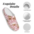 thumbnail image 5 of Picia Gingerbread Houses Pink Wonderland for Women's Lamb-hug Comfy Fleece House Slippers Memory Foam, Slip-on House Shoes Indoor Outdoor-37/38, 5 of 7