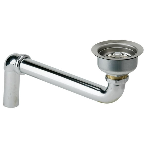 Elkay LKAD35 Elkay 3-1/2" Drain Fitting" Stainless Steel Body, Strainer Basket and Offset Tailpiece