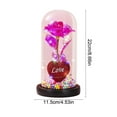 thumbnail image 3 of LED Preserved Rose in Glass Dome with Light Up Base & Heart - Eternal Floral Gift for Women, Valentine's Day, Christmas, Birthday, Anniversary - Romantic Home Decor & Luxury Present, 3 of 6