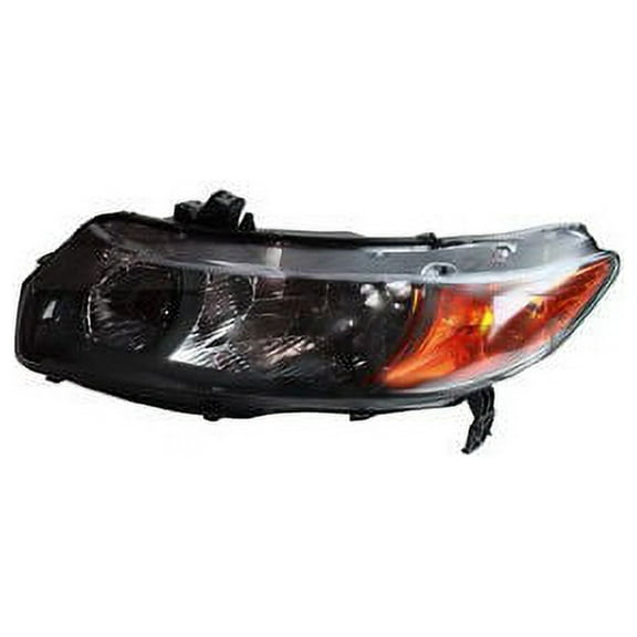Left Headlight Assembly - Compatible with 2006 - 2009 Honda Civic Coupe 2007 2008