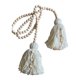 thumbnail image 1 of Abrazaderas de cortina rústicas de madera para sala de estar decorativa de estilo rústico blanco, 1 of 8