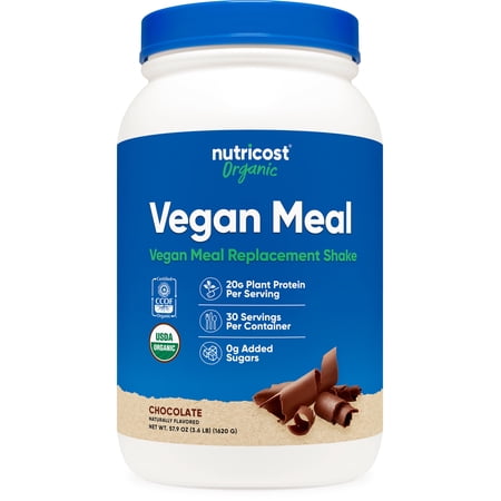 Nutricost Organic Vegan MRP (Chocolate Flavored) (30 Servings) - GMO Free, Gluten-Free Meal Replacement Drink