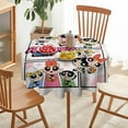 thumbnail image 6 of The Powerpuff Girls Round Tablecloth Print Decorative Table Cover Washable Table Cloths for Dining Party Picnic 50x50in, 6 of 8
