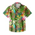thumbnail image 4 of Hawaiian Shirt For Men, Men's Vintage Button Down Bowling Shirts Short Sleeve Summer Beach Shirt L, 4 of 5