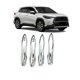 thumbnail image 2 of 4 piezas de cubierta de manija de puerta cromada ABS, cubiertas protectoras, molduras para accesorios de estilo de automóvil 2020 2021, cromo, cromo, 2 of 5