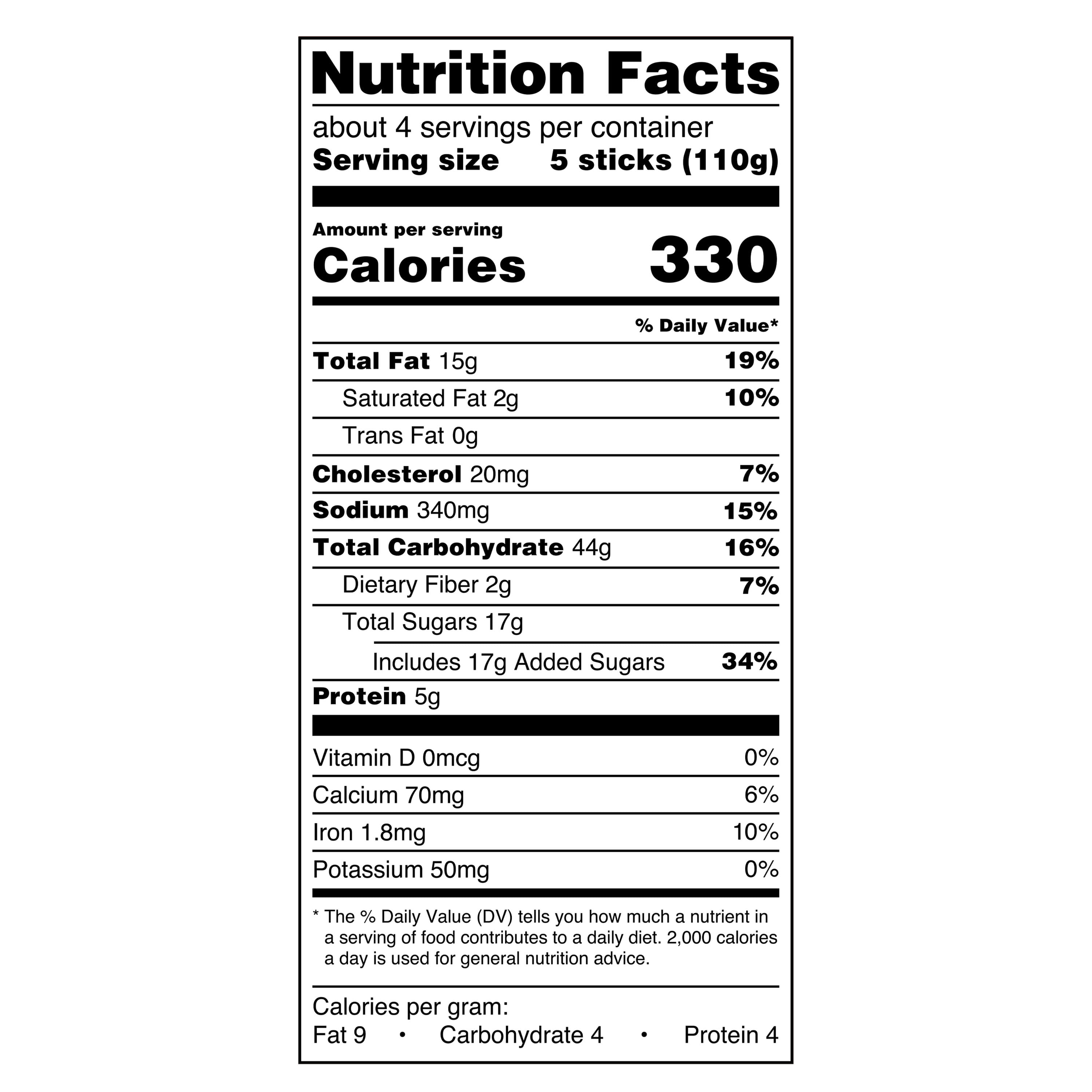 Great Value Cinnamon French Toast Sticks, 16 oz Box (Frozen)