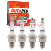 4 pc Autolite 4173 Copper Core Spark Plugs for 4074 816 845 HV2 S122F W9F Ignition Wire Secondary
