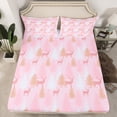 thumbnail image 2 of Homewish Magic Reindeer Print Full Size Sheets for Kids, Cute Christmas Tree Bed Sheets, Kawaii Pink Cartoon Sheet Sets, Lightweight Room Decor, 4 Pieces, 2 of 7