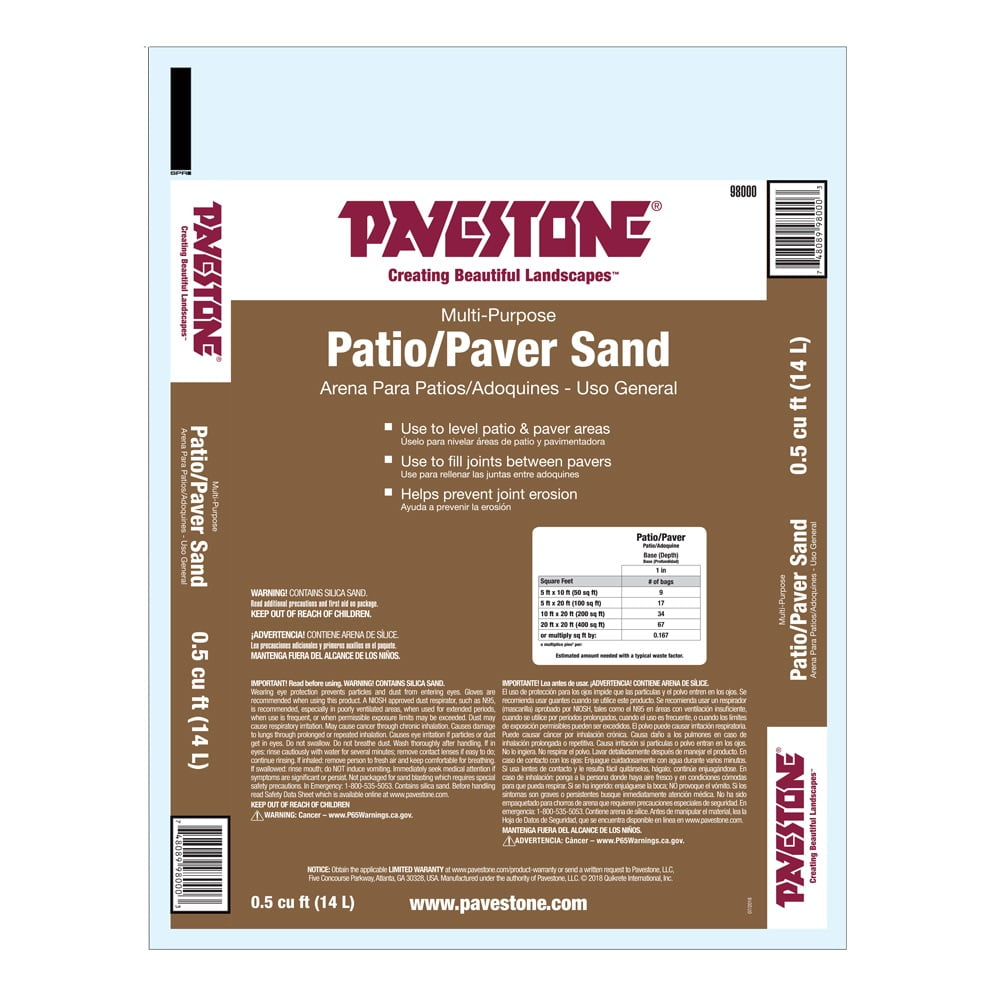 Pavestone .5 Cu. ft. Bagged Brown Natural Paver Sand