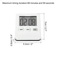 thumbnail image 2 of Uxcell Digital Timer,2pack Small Count Down/UP Clock with Magnetic,Kitchen Timer White, 2 of 5