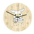 thumbnail image 2 of Newxiaaa Colorful Led Time Temperature Display, Alarm Clock Kids With Nightlight Small Classic Wall Clock Wall Clocks Battery Operated, for Younger Children Boys Girls (As Shown), 2 of 6